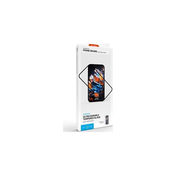 Fixed Fixed Armor with Anti-dust Applicator and AR Layer | Apple | iPhone 16 Pro Max | Ultra Durable Tempered Glass | Black | Screen Protector