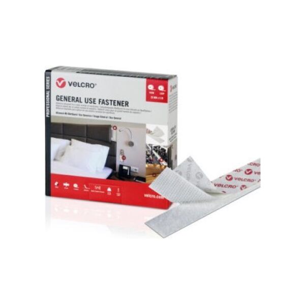 Triton Taśma rzepowa VELCRO ogólnego zastosowania 5 m, rzep 20 mm biały