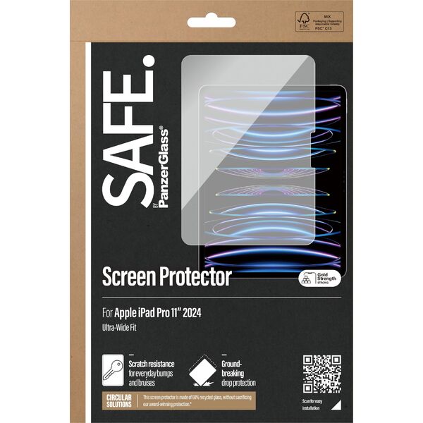 PanzerGlass SAFE Screen Protector iPad Pro 11" (2024) -Ultra-Wide Fit