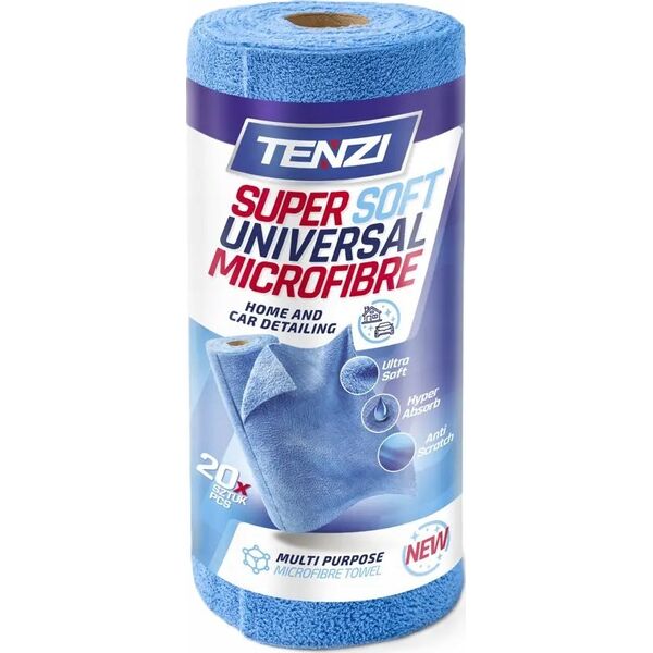 Tenzi ÅCIERECZKI Z MIKROFIBRY 35*35CM NA ROLCE NIEBIESKIE 20 SZT