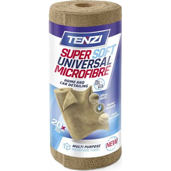 Tenzi ÅCIERECZKI Z MIKROFIBRY 35*35CM NA ROLCE SZARE 20 SZT