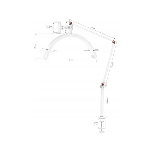 Activeshop Lampa zabiegowa Glow MX3 do blatu biała