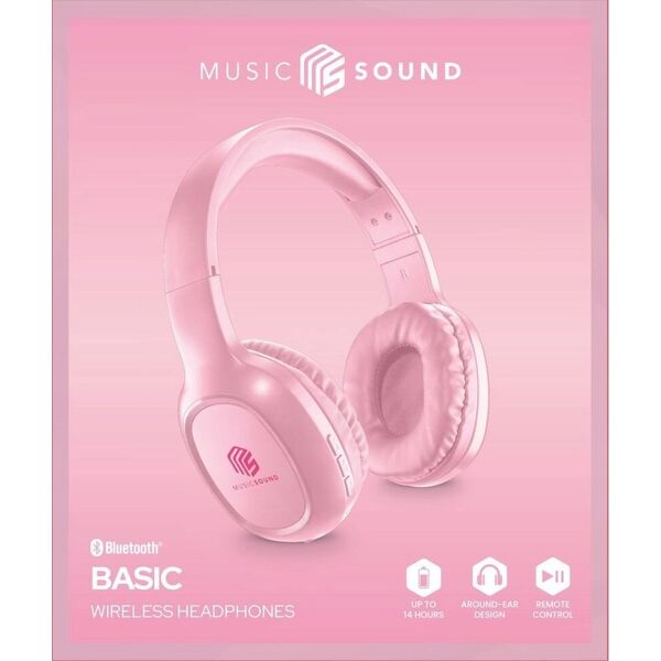 Słuchawki Cellular Line Cellularline Music & Sound Bluetooth Headphone BASIC Pink