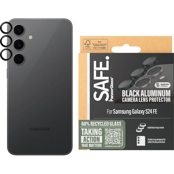 PanzerGlass SAFE Camera Lens Protector Black Samsung Galaxy S23 FE