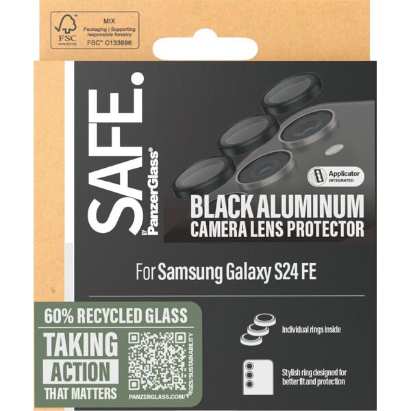 PanzerGlass SAFE Camera Lens Protector Black Samsung Galaxy S23 FE
