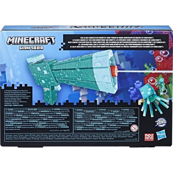 Nerf NERF SUPER SOAKER water gun Minecraft Glow Squid, F76005L0