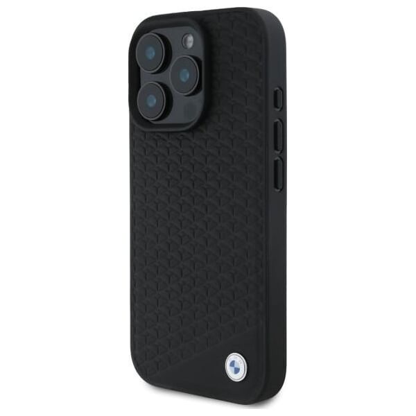 BMW BMW BMHMP16L23RDDK iPhone 16 Pro 6.3"     czarny/black hardcase Sign Leather Diamond Metal Logo MagSafe