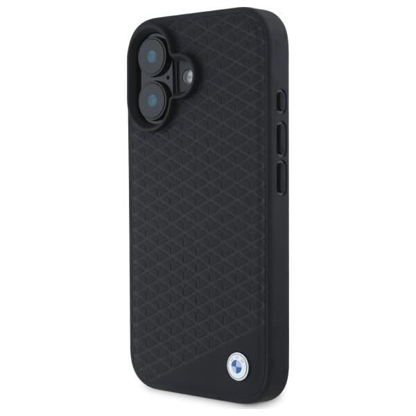 BMW BMW BMHMP16S23RDDK iPhone 16 6.1"         czarny/black hardcase Sign Leather Diamond Metal Logo MagSafe
