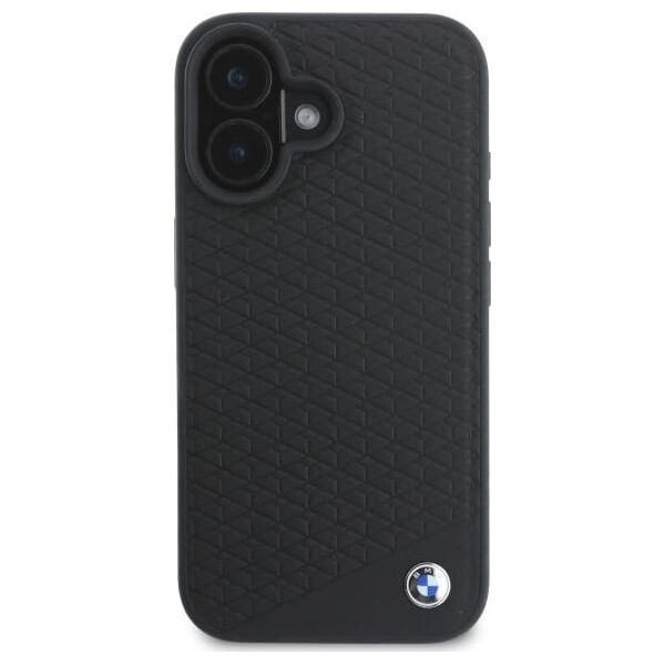 BMW BMW BMHMP16S23RDDK iPhone 16 6.1"         czarny/black hardcase Sign Leather Diamond Metal Logo MagSafe