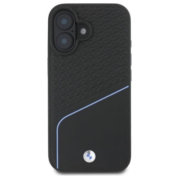 BMW BMW BMHMP16S23RDCLK iPhone 16 6.1"        czarny/black hardcase Sign Leather Textured And Line MagSafe