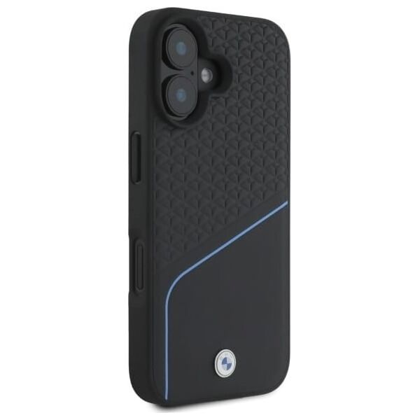BMW BMW BMHMP16S23RDCLK iPhone 16 6.1"        czarny/black hardcase Sign Leather Textured And Line MagSafe