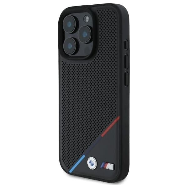 BMW BMW BMHMP16X23PUPDK iPhone 16 Pro Max     6.9" czarny/black hardcase M Perforated Tricolor Line MagSafe