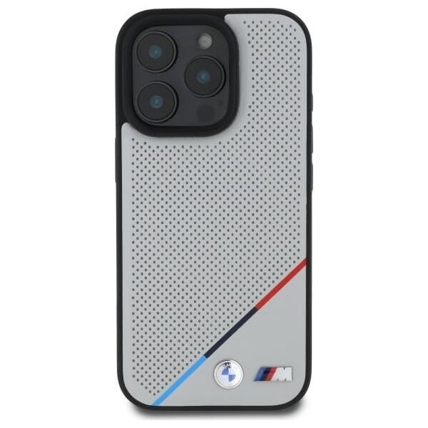 BMW BMW BMHMP16X23PUPDG iPhone 16 Pro Max     6.9" szary/grey hardcase M Perforated Tricolor Line MagSafe