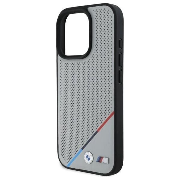 BMW BMW BMHMP16X23PUPDG iPhone 16 Pro Max     6.9" szary/grey hardcase M Perforated Tricolor Line MagSafe