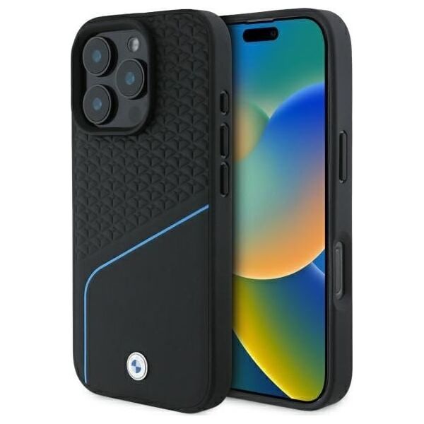 BMW BMW BMHMP16X23RDCLK iPhone 16 Pro Max      6.9" czarny/black hardcase Sign Leather Textured And Line MagSafe