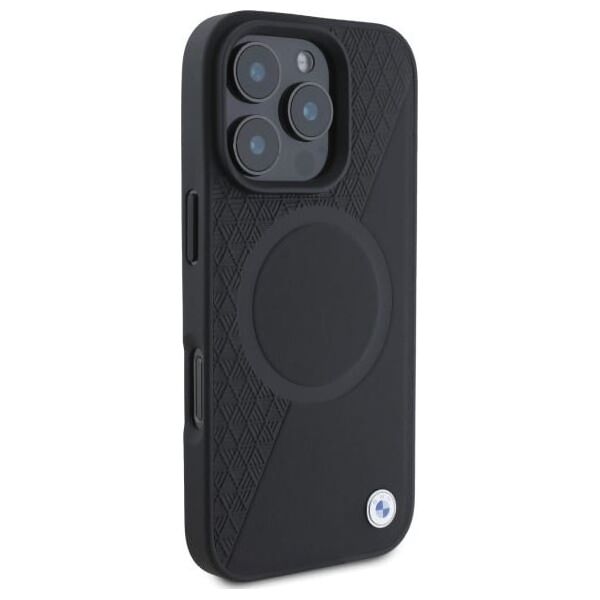 BMW BMW BMHMP16X23RTPK iPhone 16 Pro Max      6.9" czarny/black hardcase Sign Leather Half Textured And Circle MagSafe