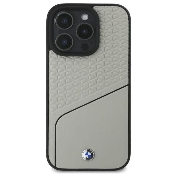 BMW BMW BMHMP16X23RDCLG iPhone 16 Pro Max     6.9" szary/grey hardcase Sign Leather Textured and Line MagSafe