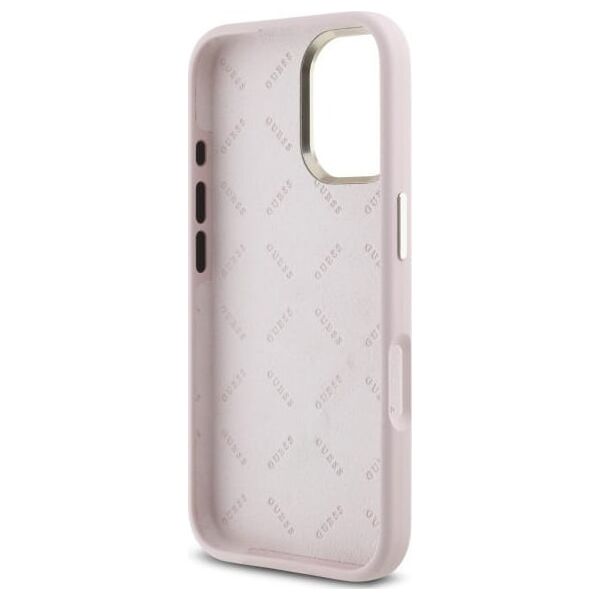 Guess Guess GUHCP16SM4DGPP iPhone 16 6.1"       jasnoróżowy/pink hardcase Silicone Logo Strass 4G