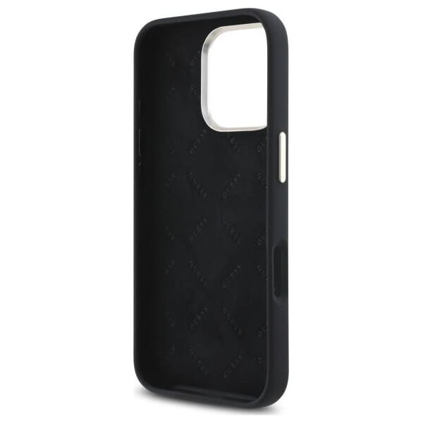 Guess Guess GUHCP16LM4DGPK iPhone 16 Pro 6.3"   czarny/black hardcase Silicone Logo Strass 4G