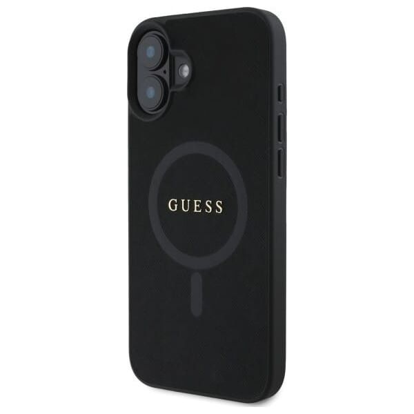 Guess Guess GUHMP16SPSAHMCK iPhone 16 6.1"      czarny/black hardcase Saffiano Classic Logo MagSafe