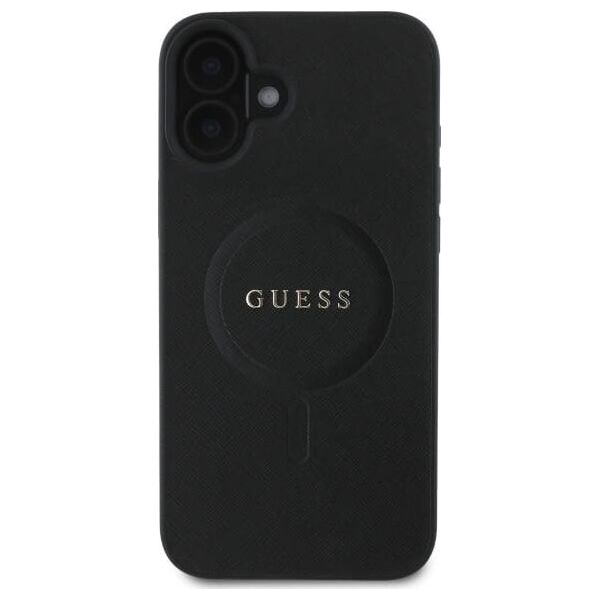 Guess Guess GUHMP16SPSAHMCK iPhone 16 6.1"      czarny/black hardcase Saffiano Classic Logo MagSafe