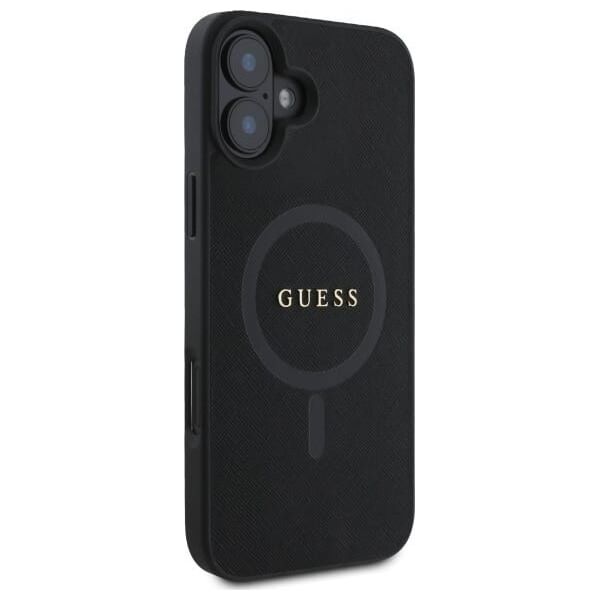 Guess Guess GUHMP16SPSAHMCK iPhone 16 6.1"      czarny/black hardcase Saffiano Classic Logo MagSafe