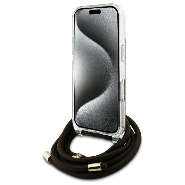 Guess Guess GUHCP16XHC4SEW iPhone 16 Pro Max    6.9" brązowy/brown hardcase Crossbody Cord 4G Print