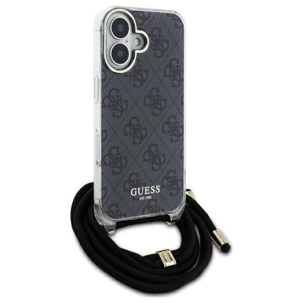 Guess Guess GUHCP16XHC4SEK iPhone 16 Pro Max    6.9" czarny/black hardcase Crossbody Cord 4G Print