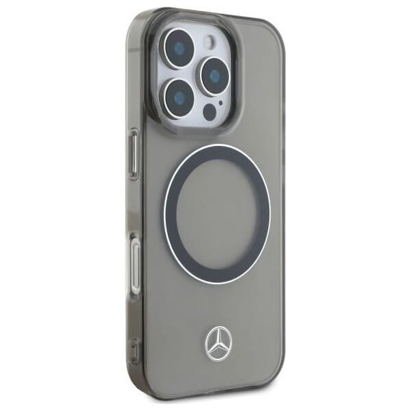 Mercedes Mercedes MEHMP16L23HUOSK iPhone 16 Pro    6.3" czarny/black hardcase Silver Ring MagSafe