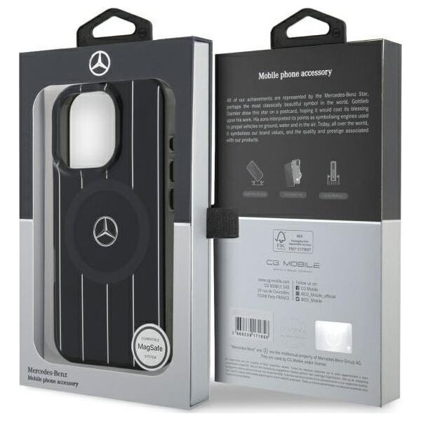 Mercedes Mercedes MEHMP16X23HRSK iPhone 16 Pro     Max 6.9" czarny/black hardcase MB Double Layer Crossed Lines MagSafe