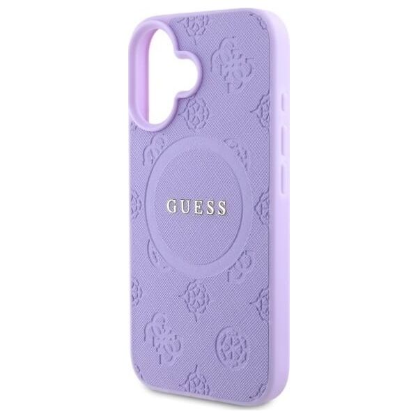 Guess Guess GUHMP16MPSAPSMEU iPhone 16 Plus     6.7" fioletowy/purple hardcase Saffiano Peony Classic Logo MagSafe