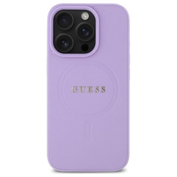 Guess Guess GUHMP16LPSAHMCU iPhone 16 Pro 6.3"  fioletowy/purple hardcase Saffiano MagSafe