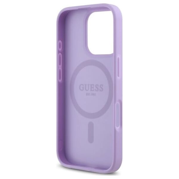 Guess Guess GUHMP16LPSAHMCU iPhone 16 Pro 6.3"  fioletowy/purple hardcase Saffiano MagSafe
