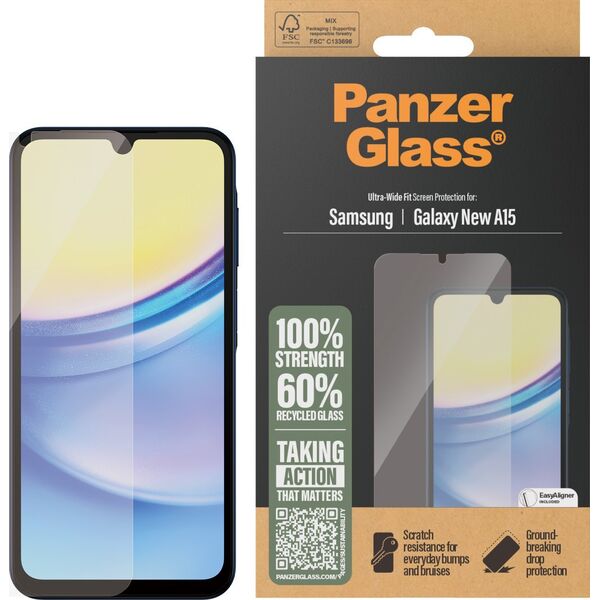 PanzerGlass PanzerGlass Screen Protector Samsung A16 Ultra-Wide Fit