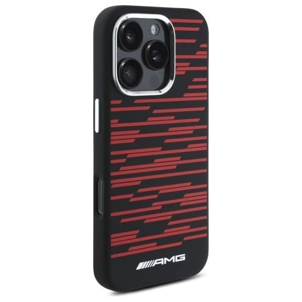 Mercedes AMG AMHMP16X24SSRRK iPhone 16 Pro Max     6.9" czarny/black hardcase Silicone Graphics MagSafe