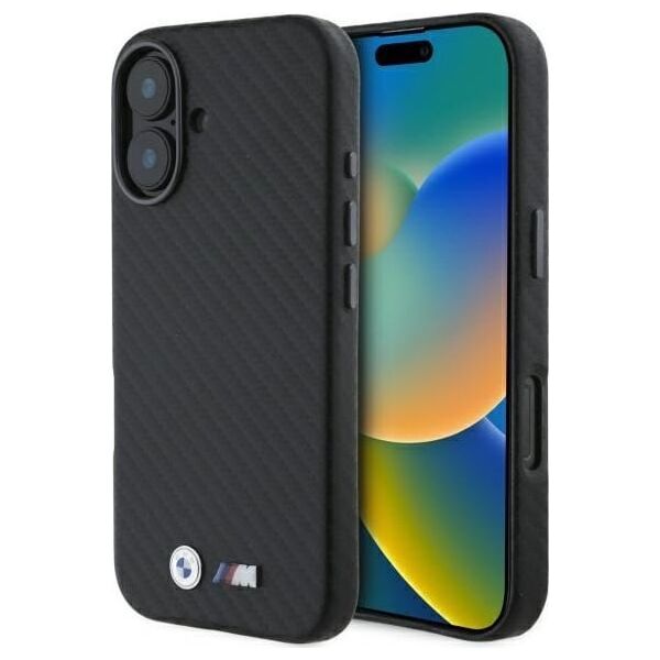 BMW BMW BMHCP16S23PUFWC iPhone 16 6.1"        czarny/black hardcase Carbon Wrapped Metal