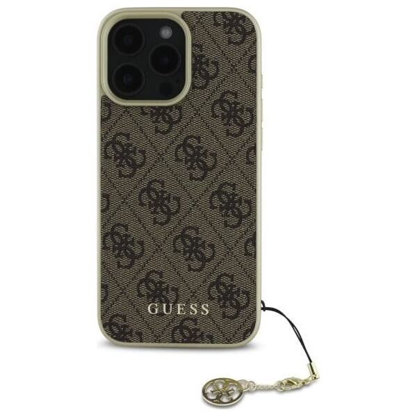 Guess Guess GUHCP16LGF4GBR iPhone 16 Pro 6.3"   brązowy/brown hardcase 4G Charms Collection