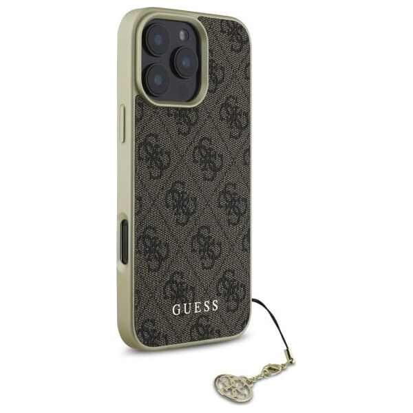 Guess Guess GUHCP16LGF4GBR iPhone 16 Pro 6.3"   brązowy/brown hardcase 4G Charms Collection