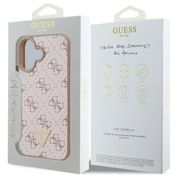 Guess Guess GUHCP16MPG4GPH iPhone 16 Plus 6.7"  biały/white hardcase New 4G Triangle