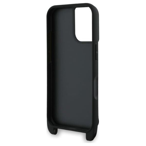 Karl Lagerfeld Karl Lagerfeld KLHCP16SSAKCPBK iPhone 16  6.1" czarny/black hardcase Saffiano Karl&Choupette Metal Pin CBDY Strap