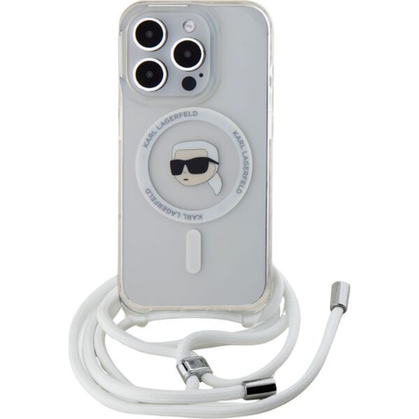 Karl Lagerfeld Karl Lagerfeld KLHMP16XHCKHNT iPhone 16   Pro Max 6.9" hardcase transparent Crossbody IML Karl Head Magsafe