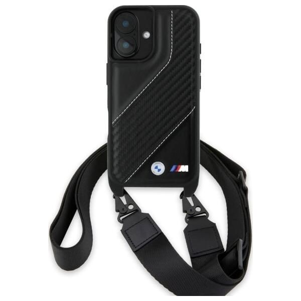 BMW BMW BMHCP16M23PSCCK iPhone 16 Plus 6.7"   czarny/black hardcase M Edition Carbon Stripe & Strap