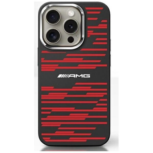 Mercedes AMG AMHMP16S24SSRRK iPhone 16 6.1"        czarny/black hardcase Silicone Graphics MagSafe