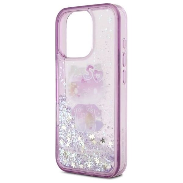 Hello Kitty Hello Kitty HKHCP16LL50PPU iPhone 16 Pro  6.3" fioletowy/purple hardcase Liquid Glitter 50TH Anniversary Party