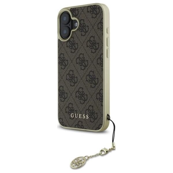 Guess Guess GUHCP16MGF4GBR iPhone 16 Plus 6.7"  brązowy/brown hardcase 4G Charms Collection