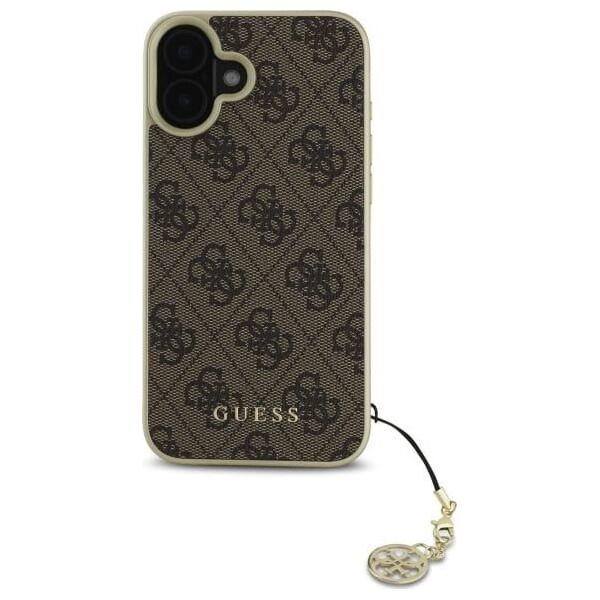 Guess Guess GUHCP16MGF4GBR iPhone 16 Plus 6.7"  brązowy/brown hardcase 4G Charms Collection