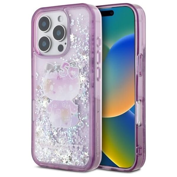 Hello Kitty Hello Kitty HKHCP16XL50PPU iPhone 16 Pro  Max 6.9" fioletowy/purple hardcase Liquid Glitter 50TH Anniversary Party