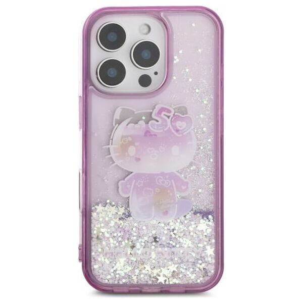 Hello Kitty Hello Kitty HKHCP16XL50PPU iPhone 16 Pro  Max 6.9" fioletowy/purple hardcase Liquid Glitter 50TH Anniversary Party