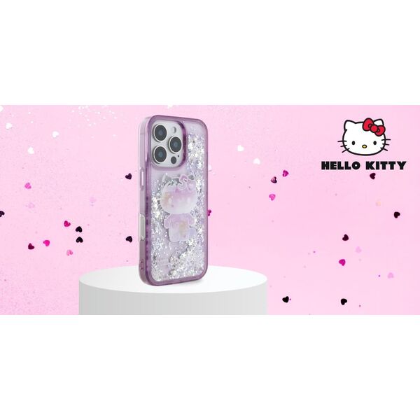 Hello Kitty Hello Kitty HKHCP16XL50PPU iPhone 16 Pro  Max 6.9" fioletowy/purple hardcase Liquid Glitter 50TH Anniversary Party