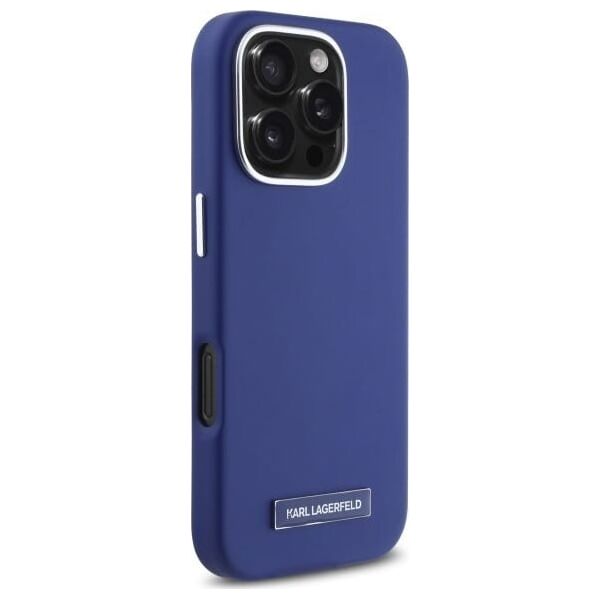 Karl Lagerfeld Karl Lagerfeld KLHMP16XPGMSRPB iPhone 16  Pro Max 6.9" niebieski/blue hardcase FW Metal Plate MagSafe